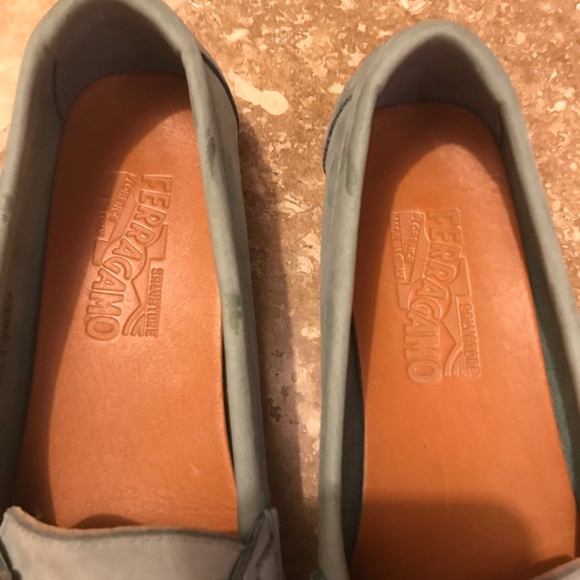 Salvatore Ferragamo aqua blue loafers 7A - Picture 3 of 6